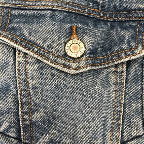 John Galt Sherpa denim jacket Y2K warm stylish size S/M - Picture 5 of 9